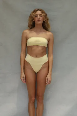 Banded Waist Bikini Bottom - Limoncello