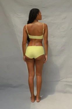 Boyshort Bikini Bottom - Lemon Fizz Wave