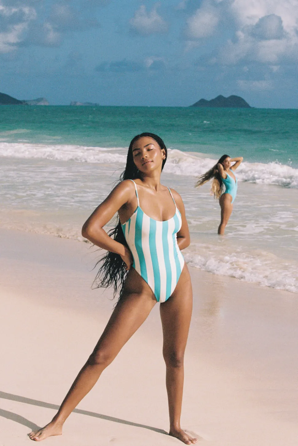 High Cut One Piece - Capri Cabana Stripe