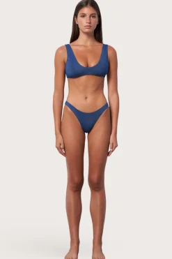 Scoop Bikini Top - Abyss Shimmer