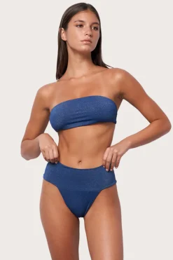 Slide Bandeau Bikini Top - Abyss Shimmer