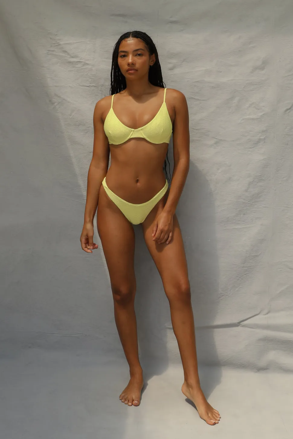 Underwire Bikini Top - Lemon Fizz Wave