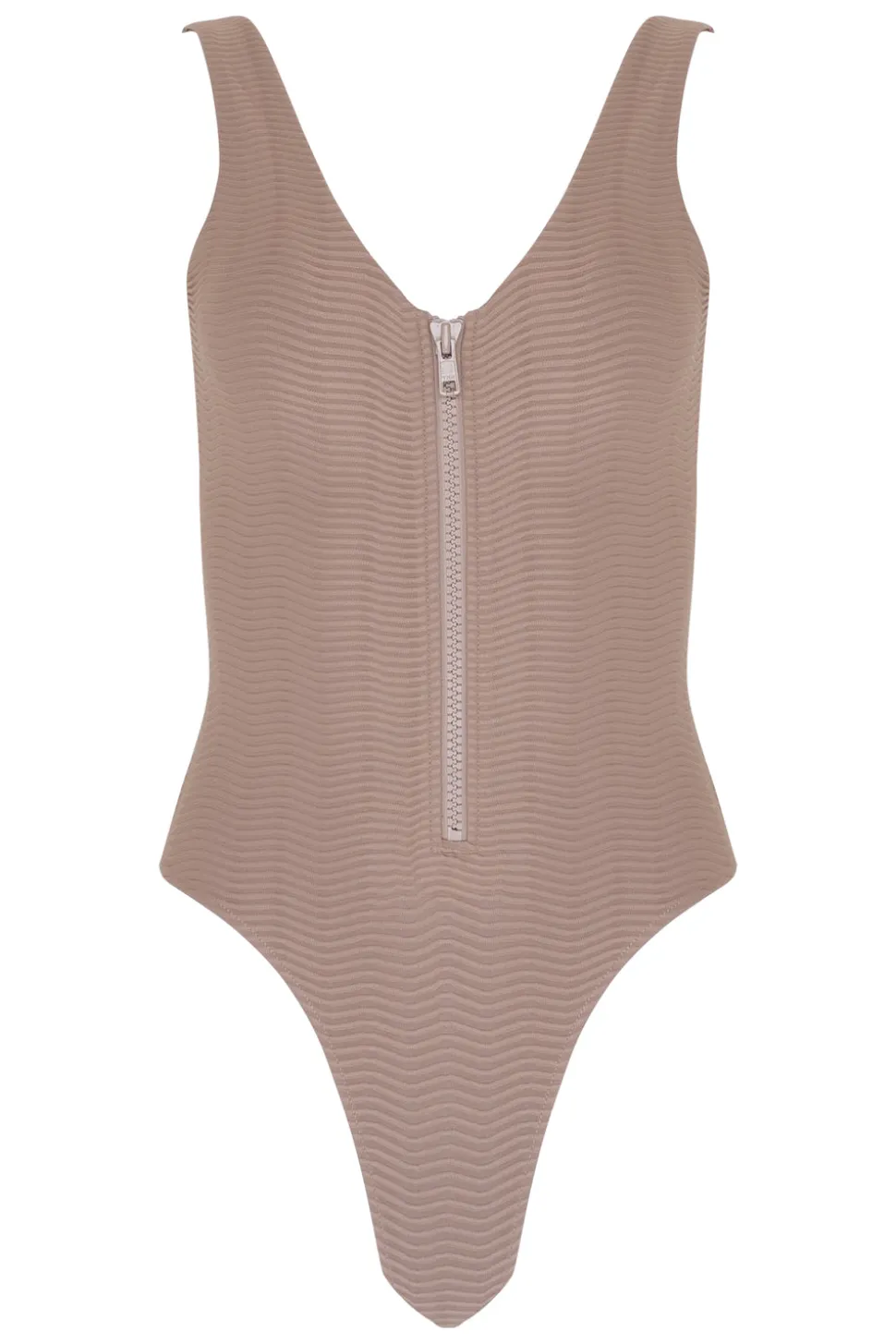Zip One Piece Swimsuit - Natural Wave